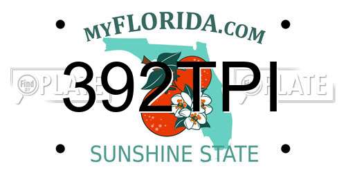 392TPI Florida License Plate