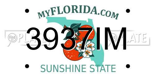 3937IM Florida License Plate