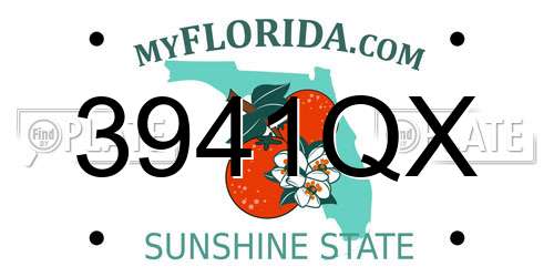3941QX Florida License Plate