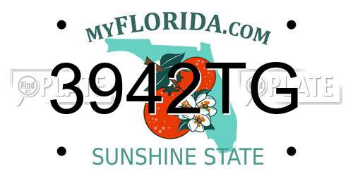3942TG Florida License Plate