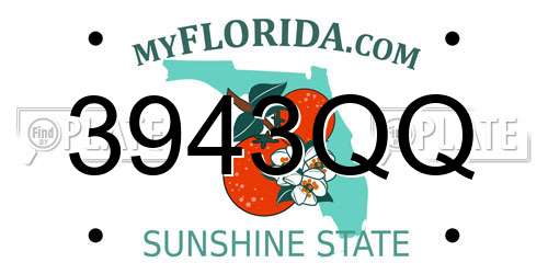 3943QQ Florida License Plate