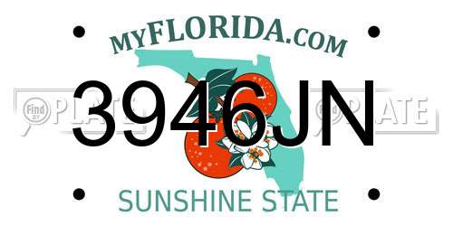 3946JN Florida License Plate
