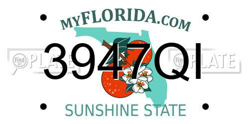 3947QI Florida License Plate