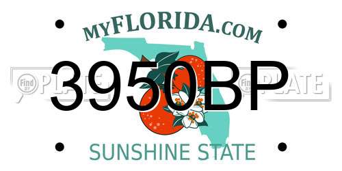 3950BP Florida License Plate
