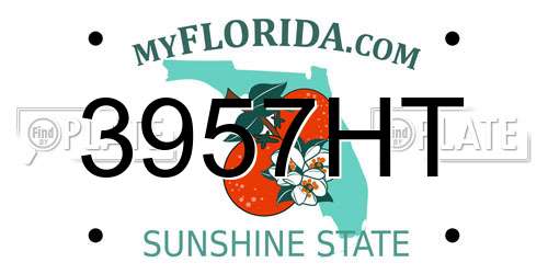 3957HT Florida License Plate