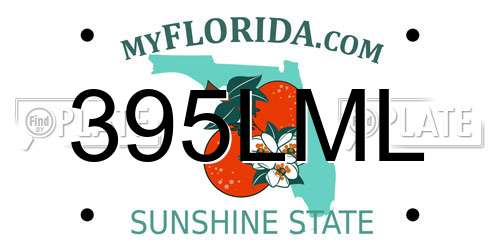 395LML Florida License Plate