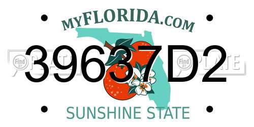 39637D2 Florida License Plate