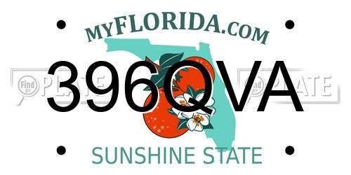 396QVA Florida License Plate