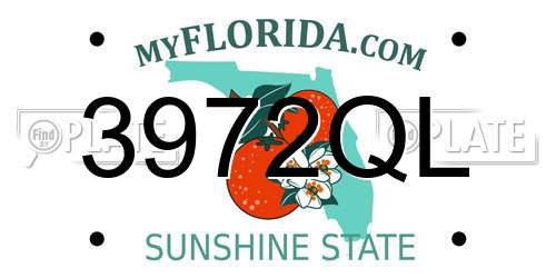 3972QL Florida License Plate