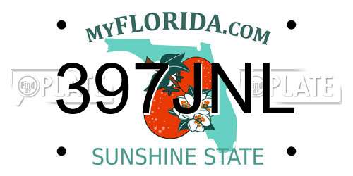 397JNL Florida License Plate