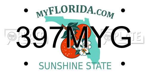 397MYG Florida License Plate