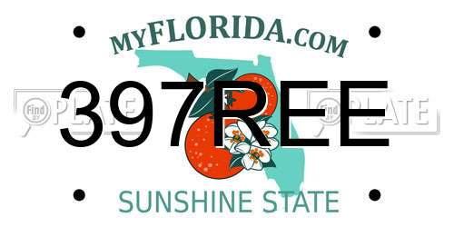 397REE Florida License Plate