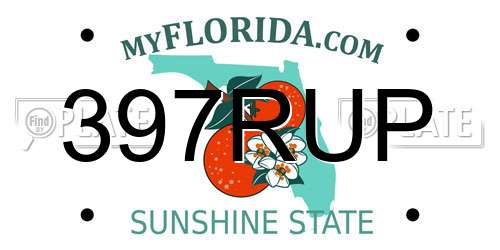 397RUP Florida License Plate
