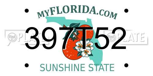 397T52 Florida License Plate