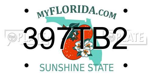 397TB2 Florida License Plate