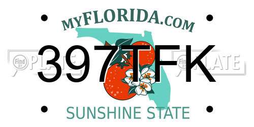 397TFK Florida License Plate