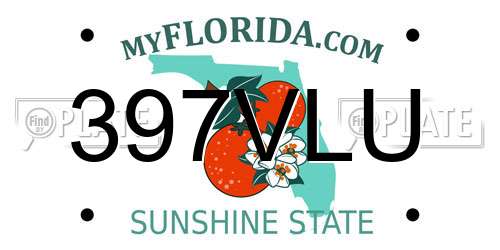 397VLU Florida License Plate
