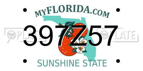 397Z57 Florida License Plate