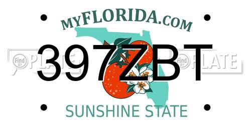 397ZBT Florida License Plate
