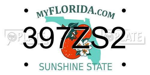 397ZS2 Florida License Plate