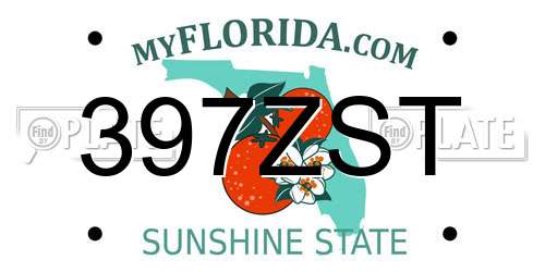 397ZST Florida License Plate