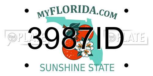3987ID Florida License Plate