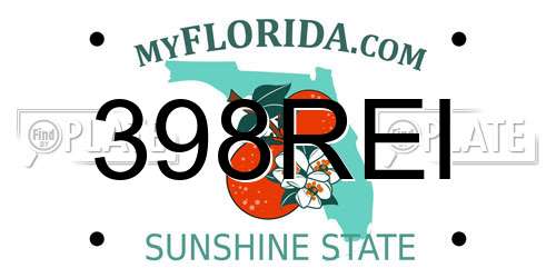 398REI Florida License Plate
