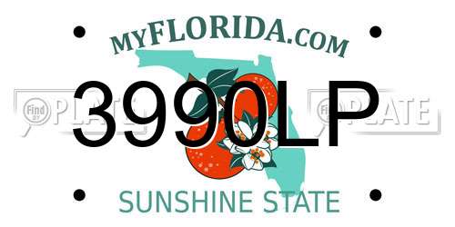 3990LP Florida License Plate