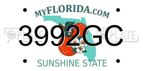 3992GC Florida License Plate