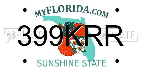 399KRR Florida License Plate