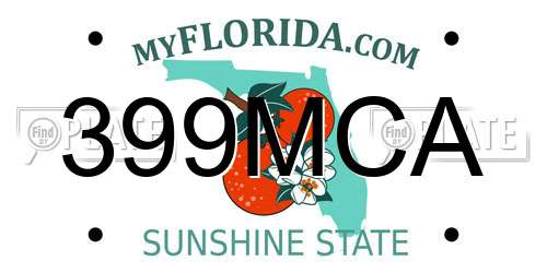 399MCA Florida License Plate