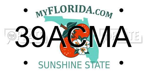 39ACMA Florida License Plate