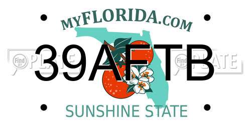 39AFTB Florida License Plate