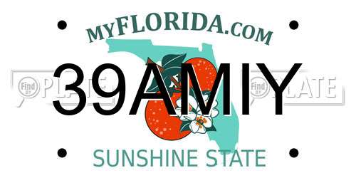 39AMIY Florida License Plate