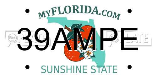 39AMPE Florida License Plate