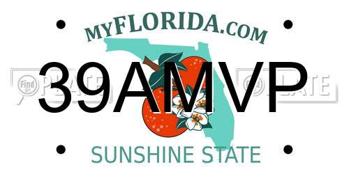 39AMVP Florida License Plate