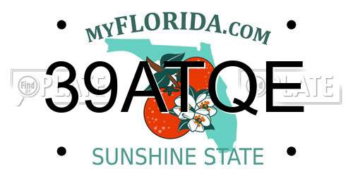 39ATQE Florida License Plate