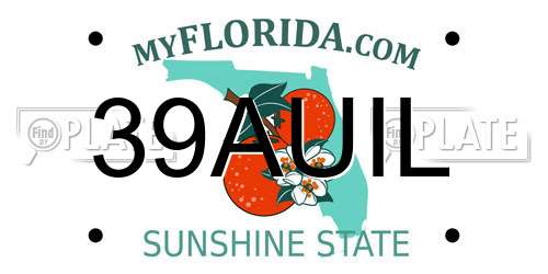 39AUIL Florida License Plate