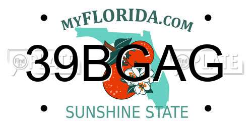 39BGAG Florida License Plate