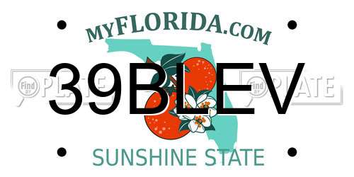 39BLEV Florida License Plate