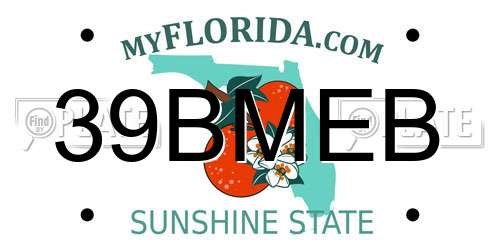 39BMEB Florida License Plate