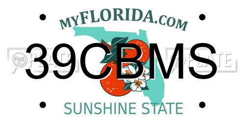 39CBMS Florida License Plate