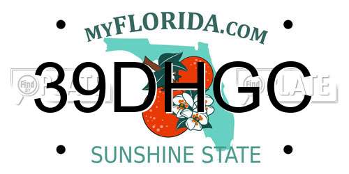 39DHGC Florida License Plate