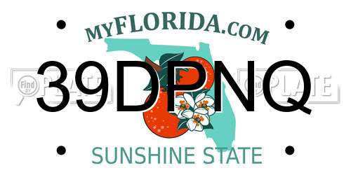39DPNQ Florida License Plate