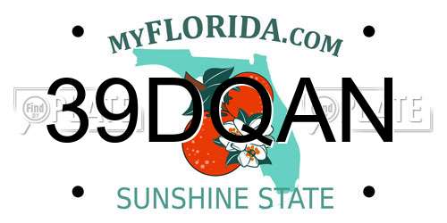 39DQAN Florida License Plate