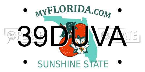39DUVA Florida License Plate