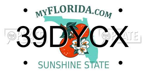 39DYCX Florida License Plate