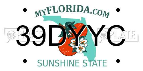 39DYYC Florida License Plate