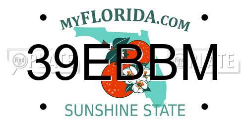 39EBBM Florida License Plate