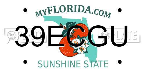 39ECGU Florida License Plate